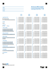 Leerpotentie 7-8 | Antwoordformulieren