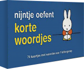 Oefenkaartjes nijntje oefent korte woordjes